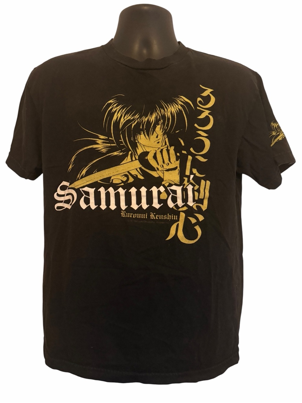 Rurouni Kenshin Samurai Anime Manga T Shirt Vintage y2k ODM Size M